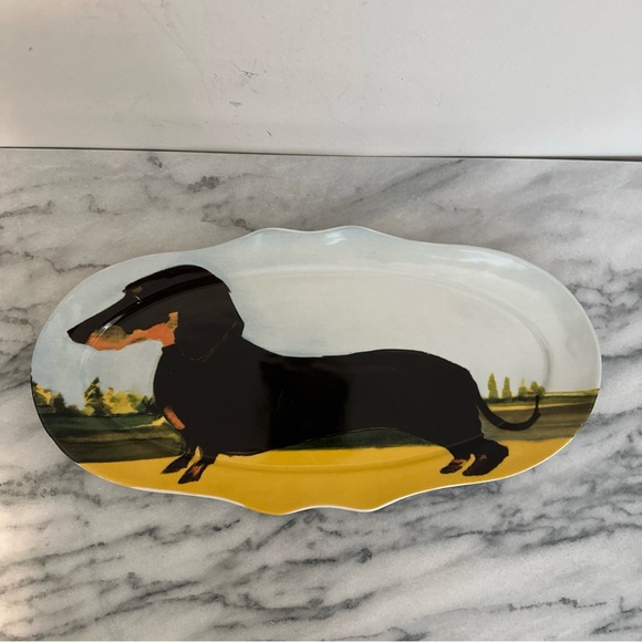 Anthropologie Sally Muir Dachshund Decorative Plate NWOT - Picture 6 of 11
